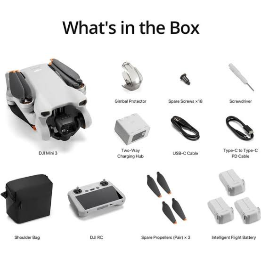 DJI Mini 3 Drone Fly More Combo with DJI RC Remote Controller