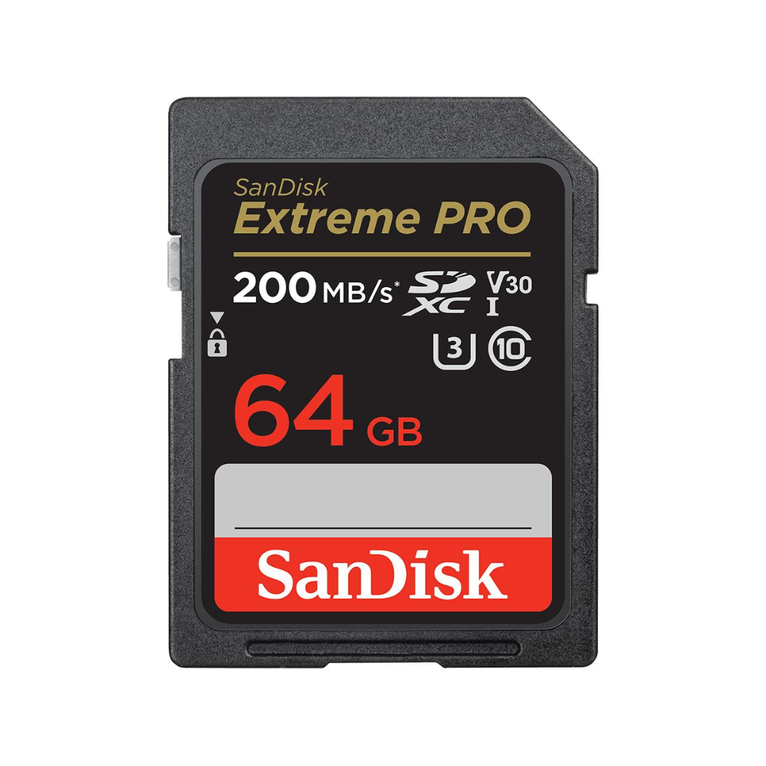 SanDisk Extreme PRO 64GB 200MB/s SDXC UHS-I Memory Card (SDSDXXU-064G-GN4IN)