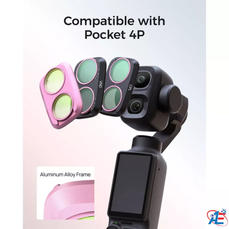 Telesin DJI Pocket 4P Filter Kit – Cool Rose + CPL + VND 2-32