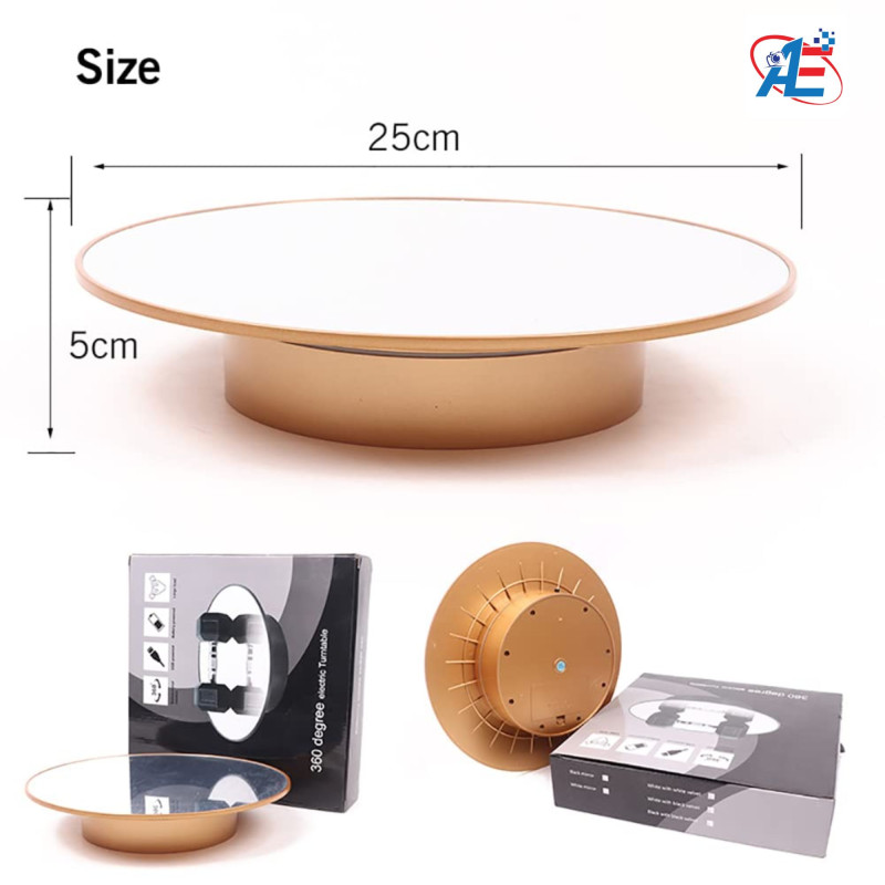 Motorized Rotating Display Stand 7.87 Inch with Mirror Cover 25A