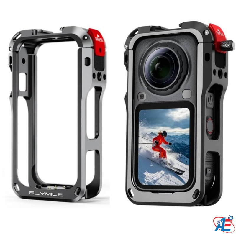 Metal Frame Cage for Insta360 X6 – Aluminum Alloy Protective Case