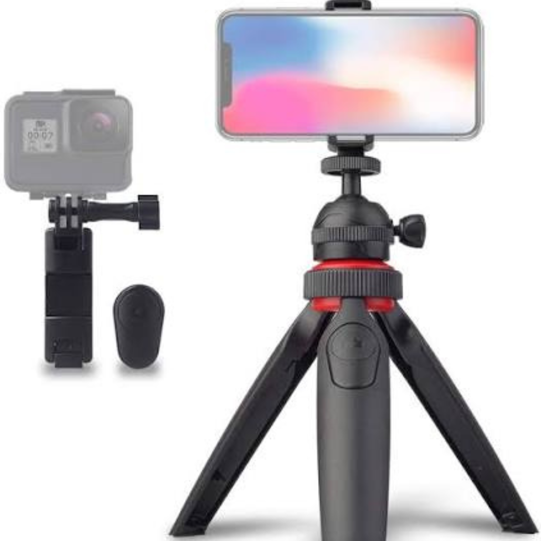 Lensgo L332 Extendable Selfie Stick Tripod with Bluetooth Remote